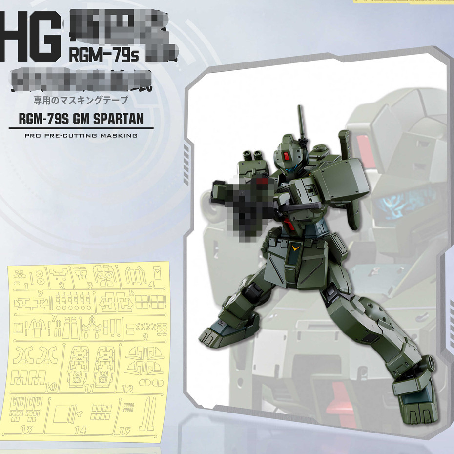 20260808 NEWC Precut Masking Tape PARTS สําหรับ HG RGM-79S GM SPARTAN (ไม่รวมชุดโมเดล)