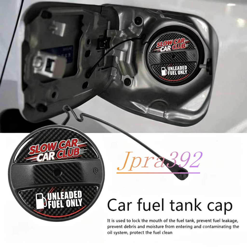 SLOW CAR CLUB JDM Style Car Fuel Tank Cap Modification Sticker - Universal JDM Japanese Car Mod