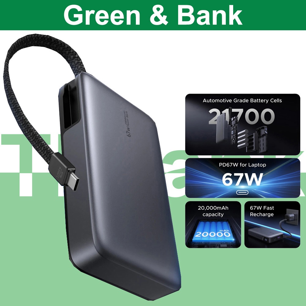 Green 67W 30W 20000mAh Power Bank Nexode PD3.0 165W 25000mAh Power Bank