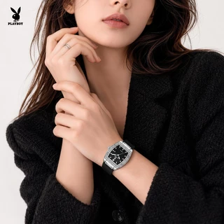 PLAYBOY นาฬิกา ข้อมือ ผู้หญิง แฟชั่น watch 100% นาฬิกาข้อมือกันน้ำได้ หญิง ควอตซ์ เทปกาว ความเรียบง่าย 3146