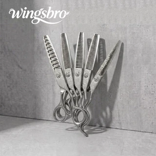 Wingbro 6.5 นิ้วกรรไกรตัดแต่งทรงผม 6 นิ้วกรรไกรผอมบางกรรไกรตัดผมมืออาชีพตัดบางเครื่องมือจัดแต่งทรงผม Hairdressing เฉือน