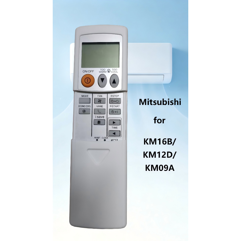 เหมาะสําหรับรีโมทคอนโทรลเครื่องปรับอากาศ Mitsubishi KM16A/KM12D/KM09A พร้อมปุ่ม "ประหยัด" รีโมทตัวนี