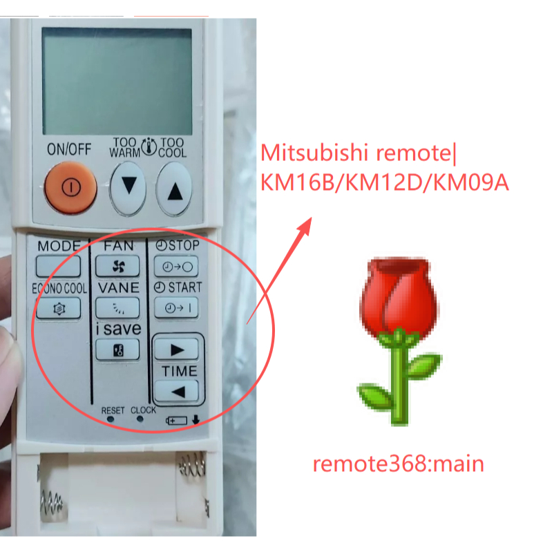 สําหรับ Mitsubishi KM16B/KM12D/KM09A Air Remote รีโมทนี้สามารถเปลี่ยนได้ทุกรุ่น