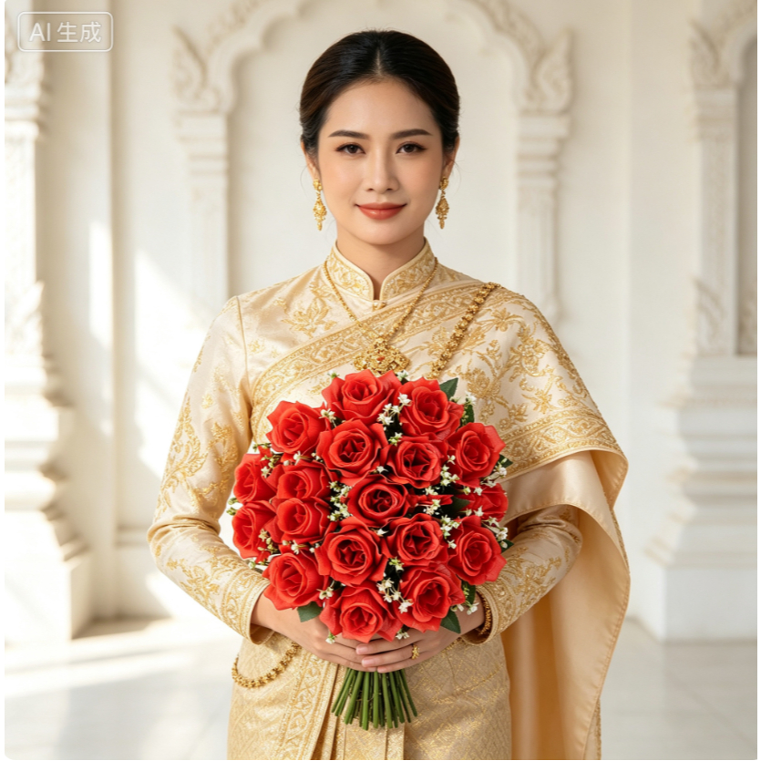 ช่อกุหลาบประดิษฐ์ 18 ดอก ดอกไม้ปลอมสวยงาม เหมาะตกแต่งภายในบ้าน และใช้เป็นพร็อพถ่ายรูปได้หลากหลาย