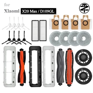 สําหรับเครื่องดูดฝุ่นหุ่นยนต์ Xiaomi X20 Max / X20 Pro อุปกรณ์เสริม, อะไหล่:แปรงหลัก, กรอง, แผ่นซับ, ถุงเก็บฝุ่น