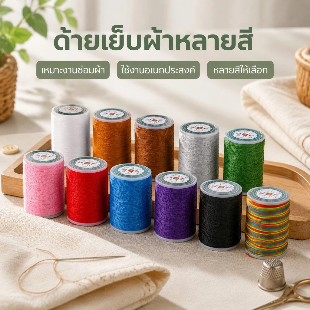 [Gyu] ด้ายแว็กซ์ 1 ชิ้น 0.8 มม. 90 ม. เย็บสายโพลีเอสเตอร์สําหรับงานฝีมือ HDY