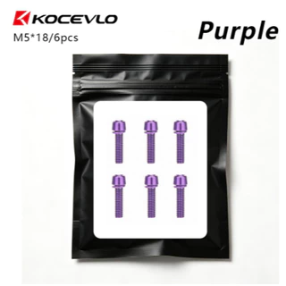 6pcs ไทเทเนียมสายฟ้า Bicycle Stem Screw สกรูก้านจักรยาน สกรูสแตนเลสชุบไทเทเนียม สำหรับจักรยาน Stem MTB จับบาร์กลอน
