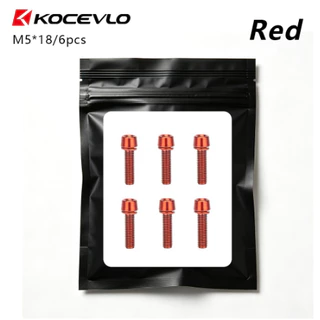 6pcs ไทเทเนียมสายฟ้า Bicycle Stem Screw สกรูก้านจักรยาน สกรูสแตนเลสชุบไทเทเนียม สำหรับจักรยาน Stem MTB จับบาร์กลอน