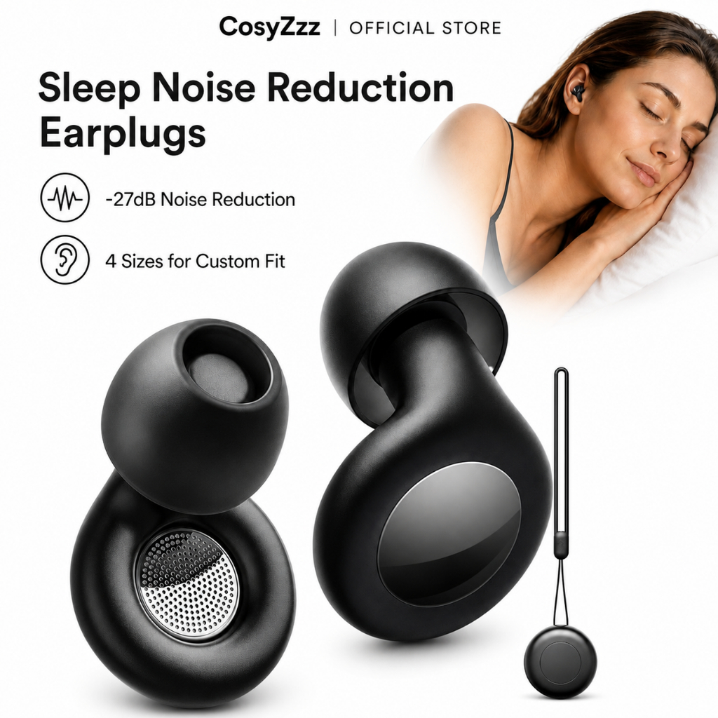 ที่อุดหูซิลิโคนอ่อนนุ่มพิเศษสำหรับการนอนหลับ – ลดเสียงรบกวน 27dB, ใช้ซ้ำได้, ปรับขนาดได้ 8 ขนาด (XS/S/M/L) เพื่อการนอนหลับลึกและป้องกันเสียงรบกวน