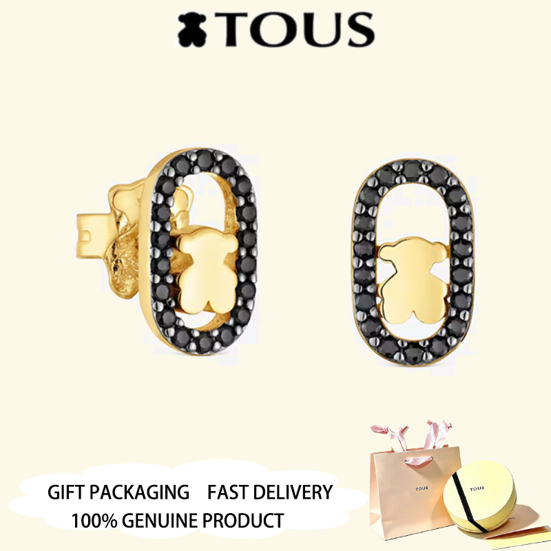 TOUS ต่างหูชุบทอง กระดูกสันหลัง TOUS Camille เครื่องประดับครบรอบวันวาเลนไทน์