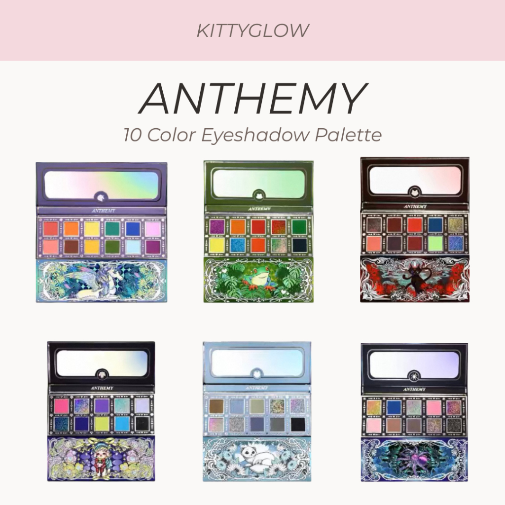 ANTHEMY พาเลทอายแชโดว์ 10 สี | Matte & Shimmer • เม็ดสีสูง • เกลี่ยง่าย