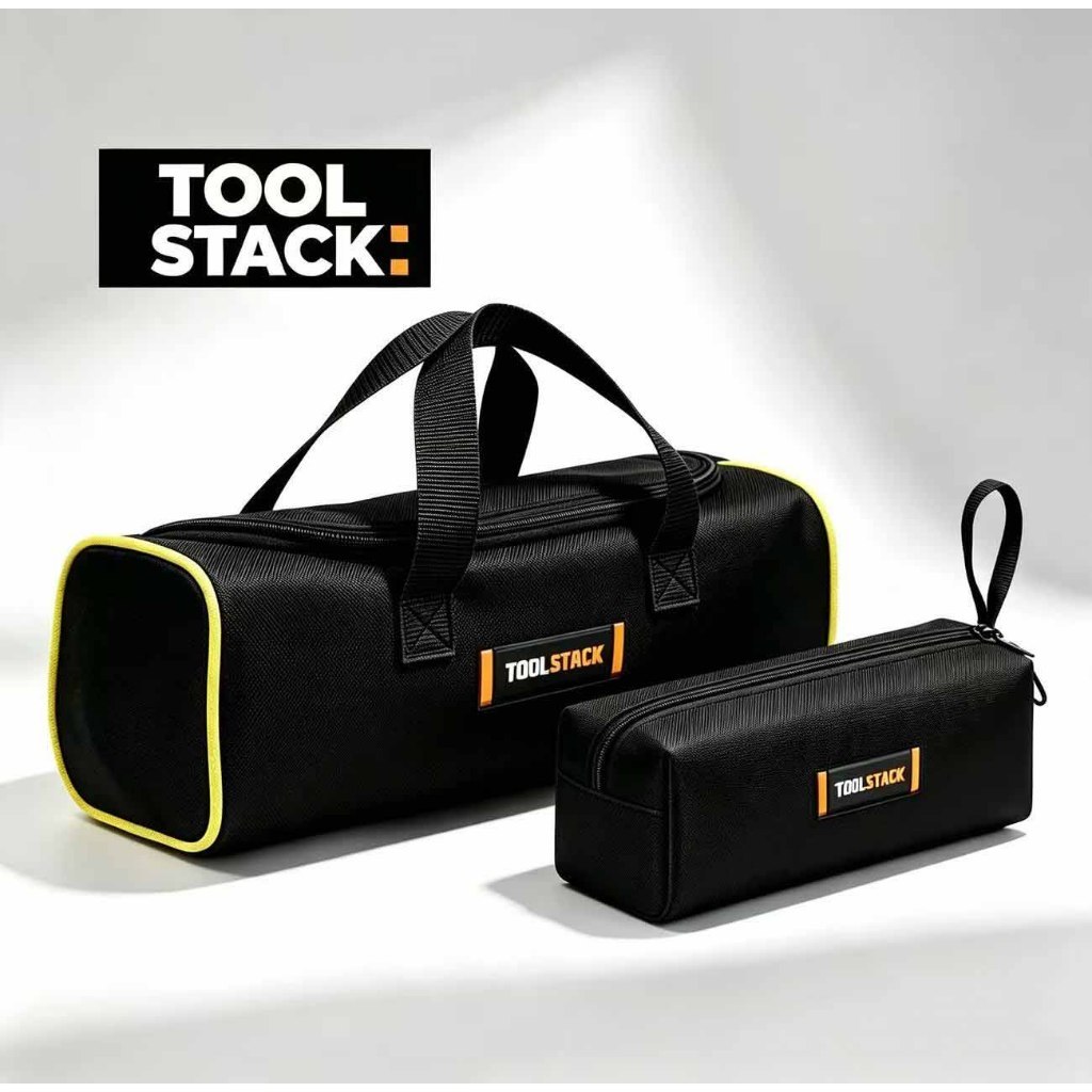 TOOLSTACK กระเป๋าชุดเครื่องมือที่ทนทานต่อการสึกหรอและกันน้ํา Oxford กระเป๋าถือแบบพกพาแบบหนา