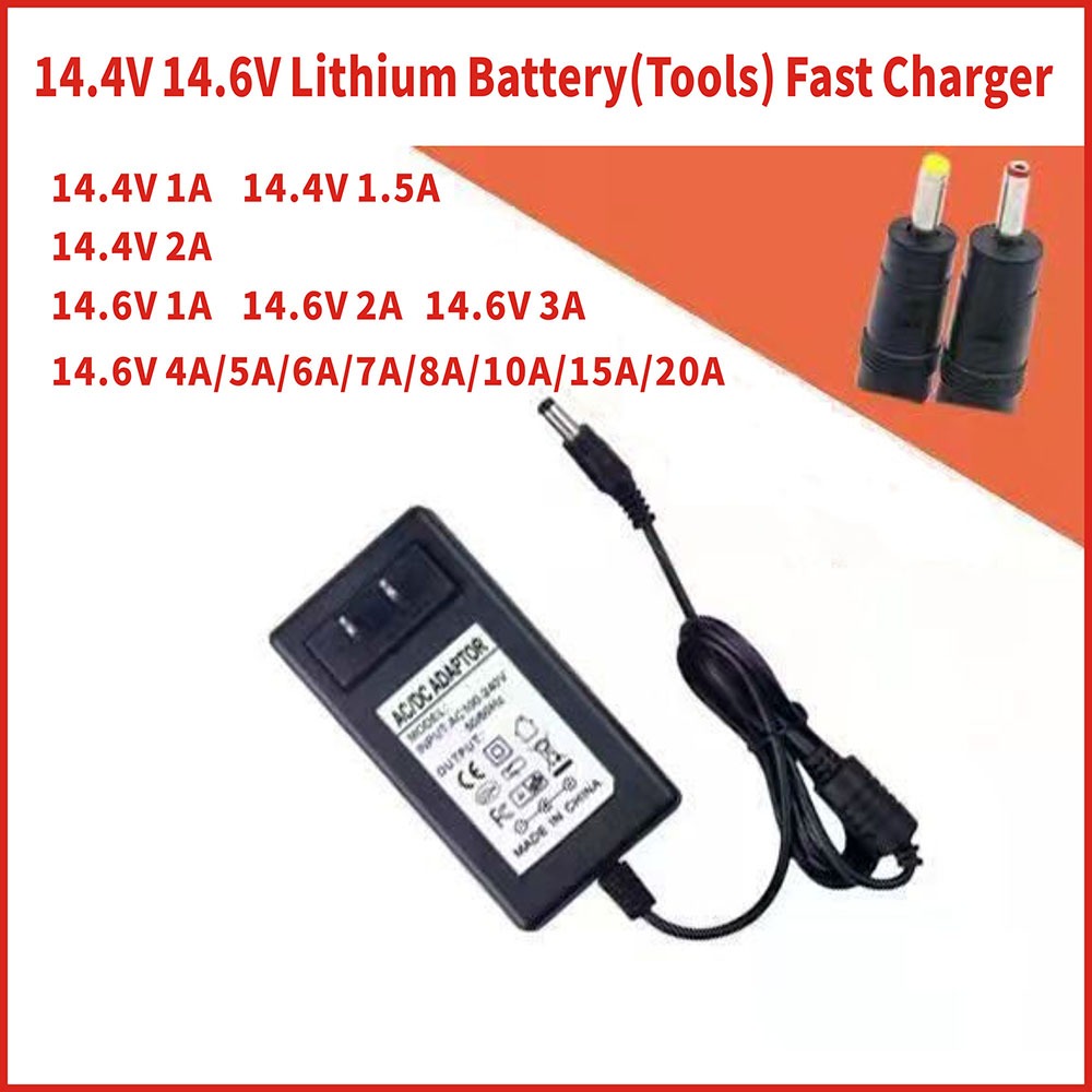 (คุณภาพ Quaranntee) 14.4V 14.6V 1A 1.5A 2A 14.6V 1A 2A แบตเตอรี่ลิเธียมและเครื่องมือ fast charger ad