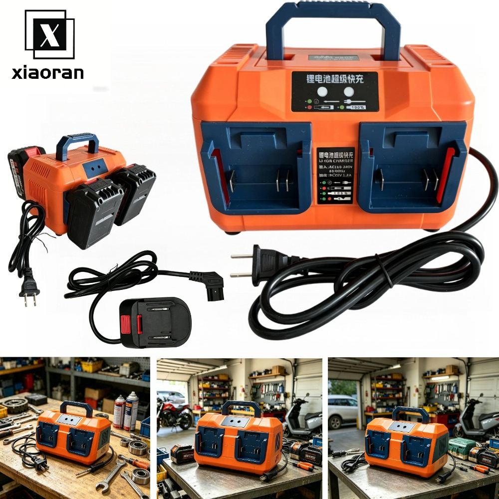 SafeStation 2/4/6-Slot แบตเตอรี่ Charge/Discharge Rack สําหรับ Makita/TANZU/OSUKA/MASARU 18V – Flame