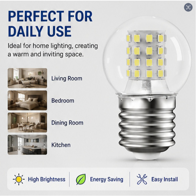 หลอดไฟ LED โคม 220V หลอดไฟ Magic Beans G45 5W 7W 9W ความสว่างสูง Lampada หลอดไฟ LED E27 Spotlight จี