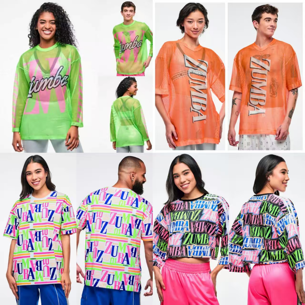 ซูบา 2026 สไตล์ใหม่กีฬาแขนสั้นสีส้มสีเขียวเสื้อยืดที่มีสีสันด้านบน ซูบา ผู้ชายเสื้อผ้าออกกําลังกายของผู้หญิงรุ่นหลวม