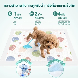 Honeycare สตรอเบอร์รี่รูปแบบ Pad การฝึกอบรม Pad สําหรับสุนัขแมวเทป Fixation Pee Pad ถาด Deodorization Wee Poop ปัสสาวะทิ้งกาว Backing