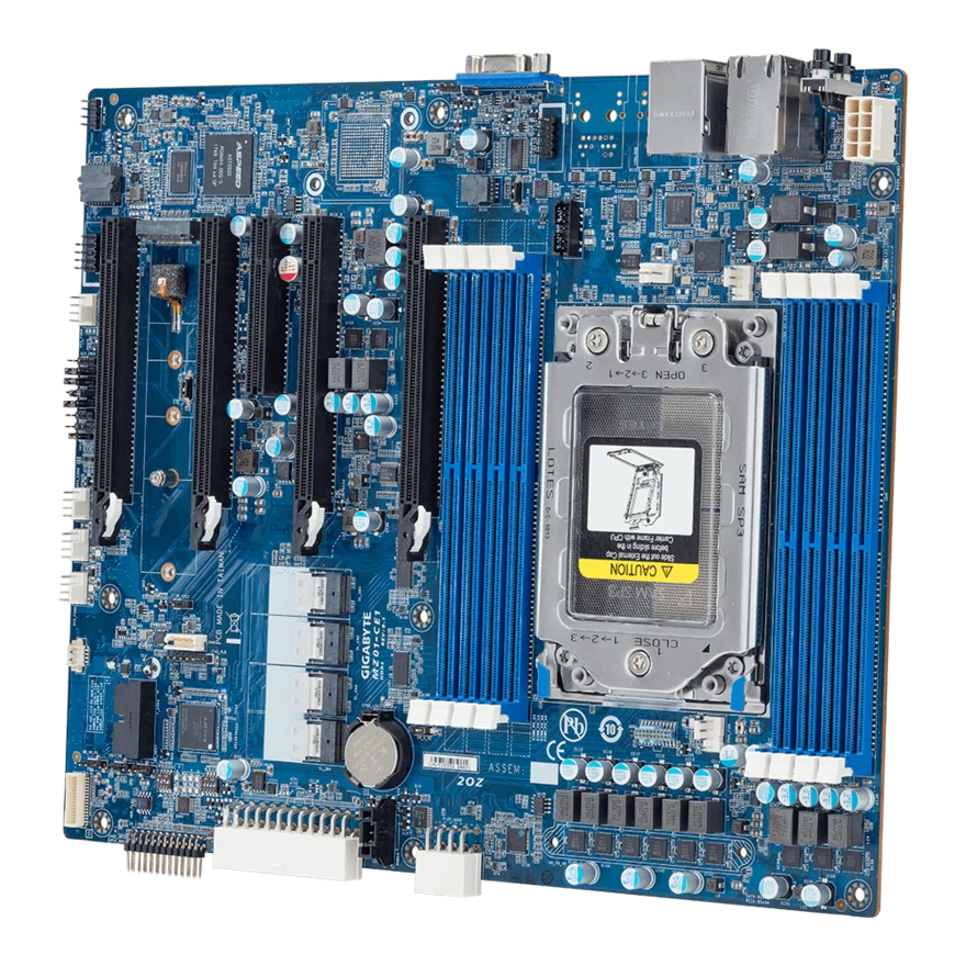 Gigabyte MZ01-CE1 เมนบอร์ดเซิร์ฟเวอร์สําหรับ AMD EPYC 7002/7003 เมนบอร์ด SP3 DDR4