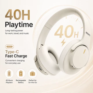 Bridio M10 Pro หูฟังครอบหูไร้สาย ANC Bluetooth 5.4 ตัดเสียงรบกวน ไมค์คมชัด เสียงสเตอริโอ เบสแน่น