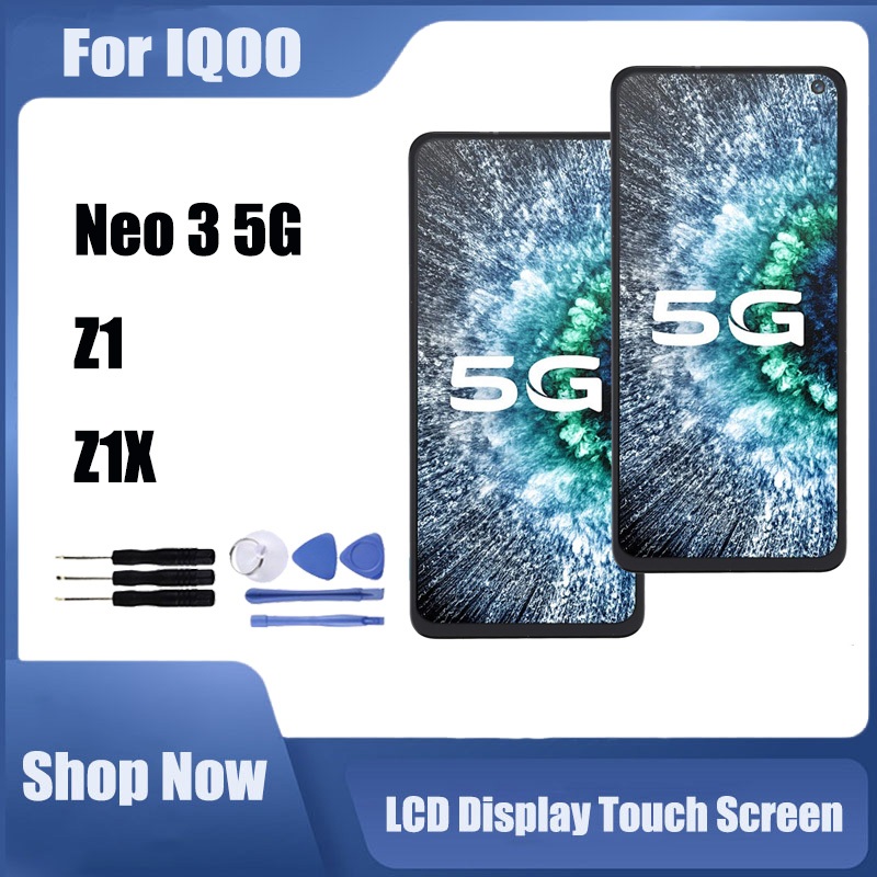 6.57 "สําหรับ iQOO Neo3 5G จอแสดงผล LCD Touch Screen Digitizer Assembly สําหรับ iQOO Z1X Z1 LCD
