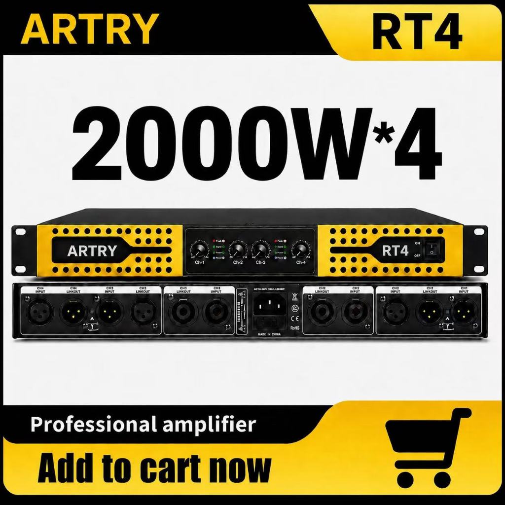 ARTRY RT2/RT4 2000W*4 Professional Power Amplifier Digital Power Amplifier Four/Two Channel Large Conference, FamilyStage, High Power