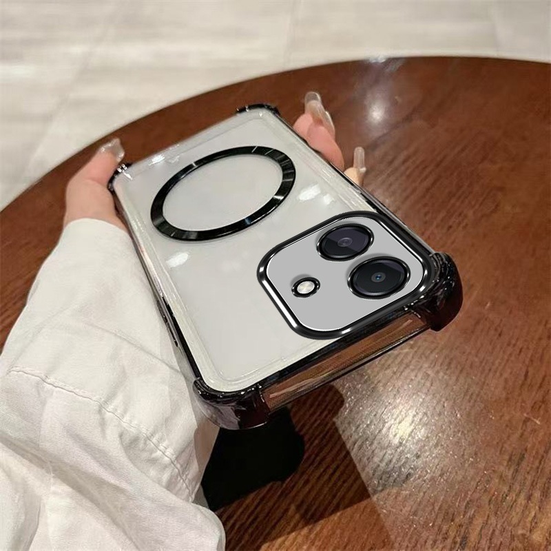ปลอกใสสําหรับ Xiaomi Redmi Note 17 Pro Max แม่เหล็กดูดเคสโทรศัพท์แบบนุ่มกันกระแทกฝาหลัง