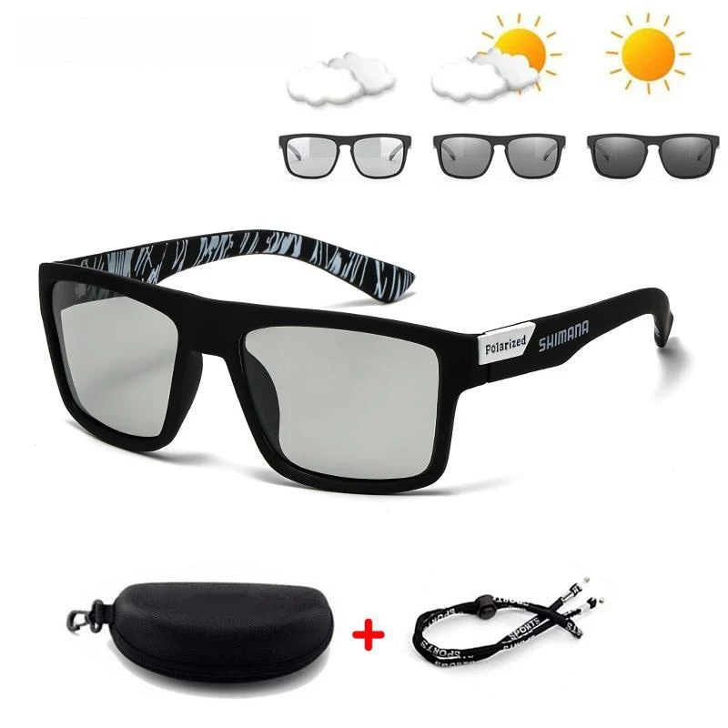 แว่นตากันแดด Photochromic โฟโตโครมิก กันแดด สำหรับผู้ชายและผู้หญิง ตาโพลาไรซ์ เหมาะสำหรับการตกปลาและกิจกรรมกลางแจ้ง ป้องกัน UV400 แว่นตากีฬา แว่นตาขับรถ ปั่นจักรยาน แคมป์ปิ้ง เฉดสีดวงอาทิตย์ แว่นตาป้องกันแสงสะท้อนตกปลา