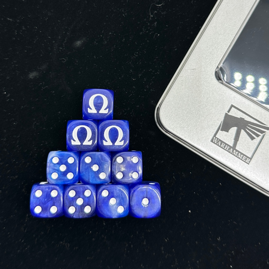 ผลิตโดย Big Factory U Group Dice Extreme Warrior Dice Warhammer 40K Dice Board Game Space Marines