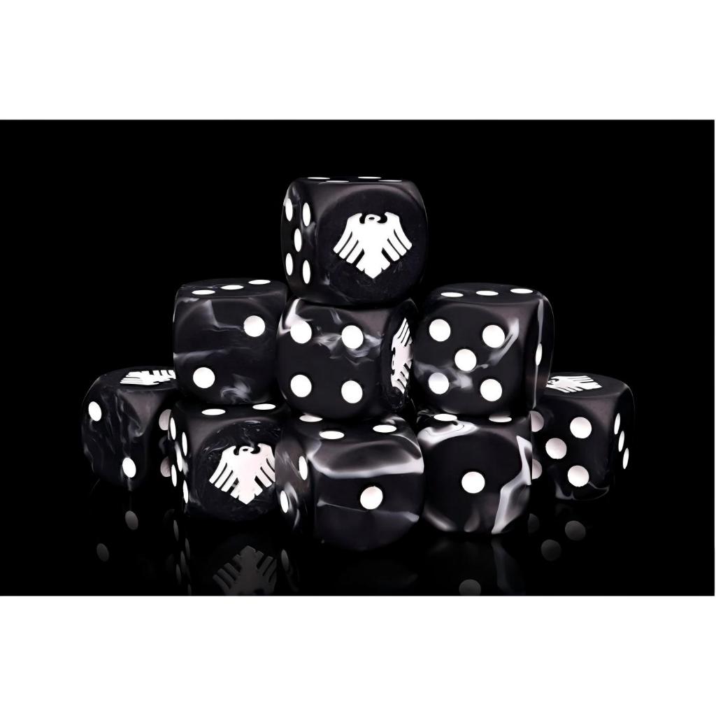 Round Corner Frosted Warhammer 4Ok Raven Guard Raven Guard Theme D6 Dice Black Cloud Pattern Board G
