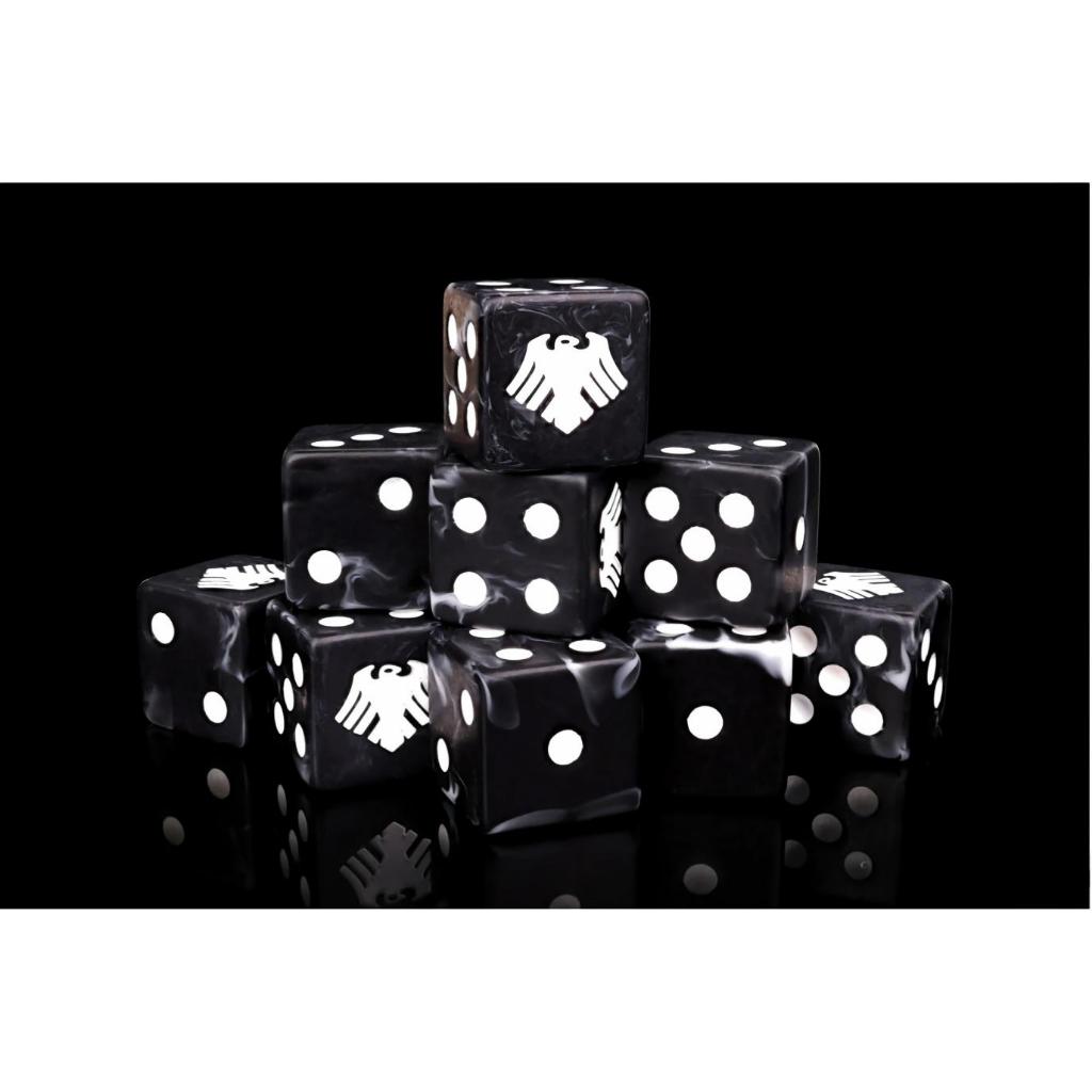 Square Angle Frosted Warhammer 4Ok Raven Guard Raven Guard Theme D6 Dice Black Cloud Pattern Board G