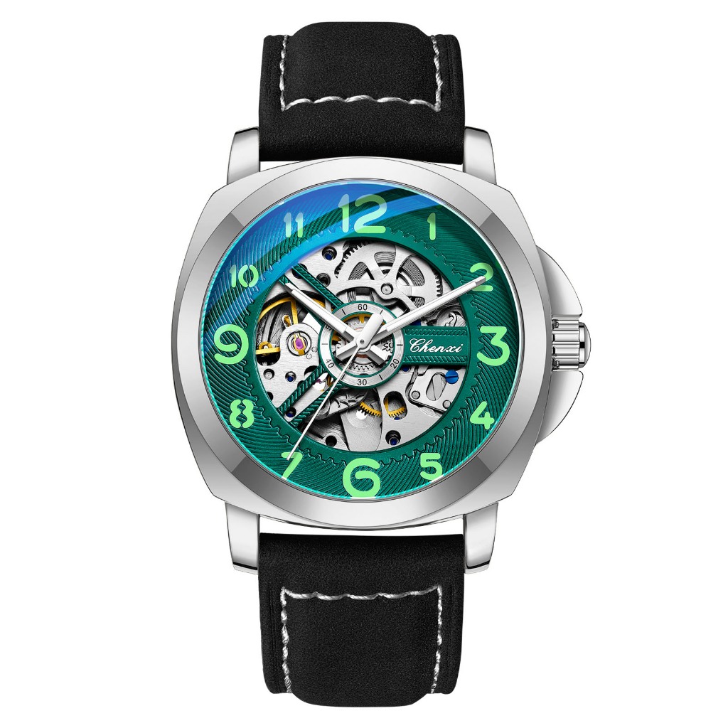 Original CHENXI นาฬิกาสําหรับชาย Modern Automatic Mechanical Movement นาฬิกาผู้ชาย