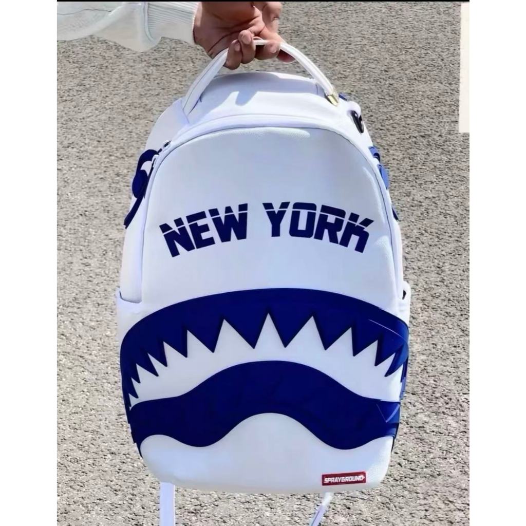SG Sprayground Shark Mouth Backpack Street Wear Student Fashion Sports Backpack Large Capacity Trave