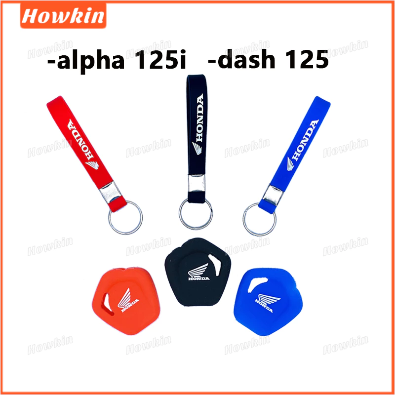 ☆พิเศษ☆เคสซิลิโคน พร้อมพวงกุญแจโลโก้ สําหรับ honda wave alpha 125i dash 125 ex5