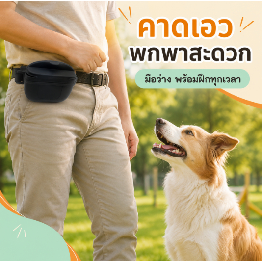 veehao กระเป๋ารักษาฝึกสุนัขซีลแม่เหล็ก BPA ฟรีซิลิโคนสายรัดเอวปรับได้สําหรับเสริมบวกทําความสะอาดง่าย
