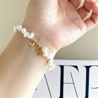 ATP 18K จี้สร้อยข้อมือ Lucky heart · โซ่สร้อยข้อมือมุกเทียม • กันน้ําไม่ซีดจาง • สร้อยข้อมือสําหรับผู้หญิง