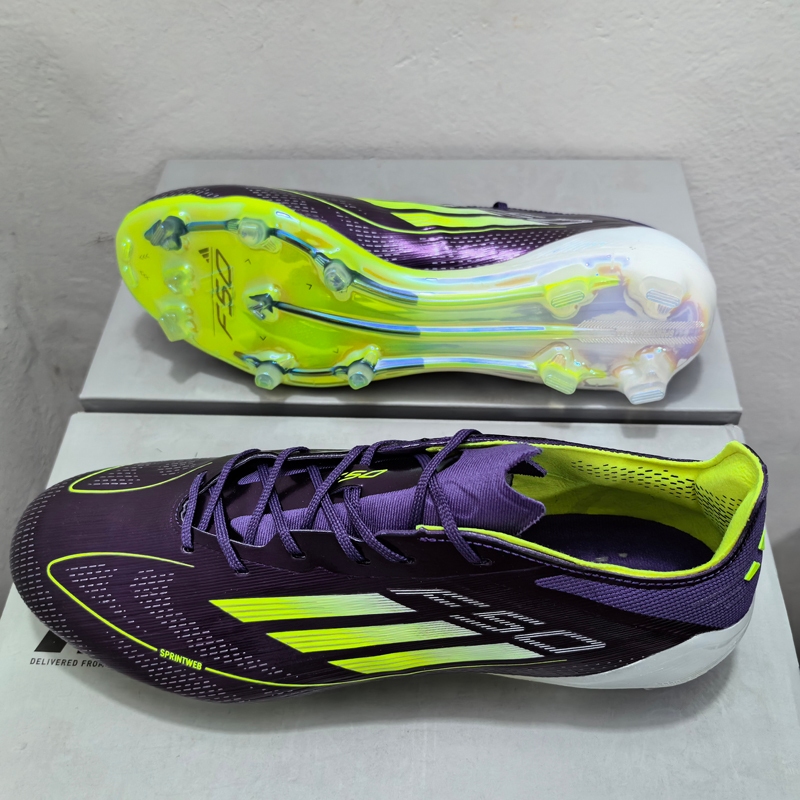 F50 Fiber Touch Elite Messi FG Yamal Green/Black Mens Soccer Shoes รองเท้าฟุตบอลกันลื่นและทนต่อการสึกหรอ