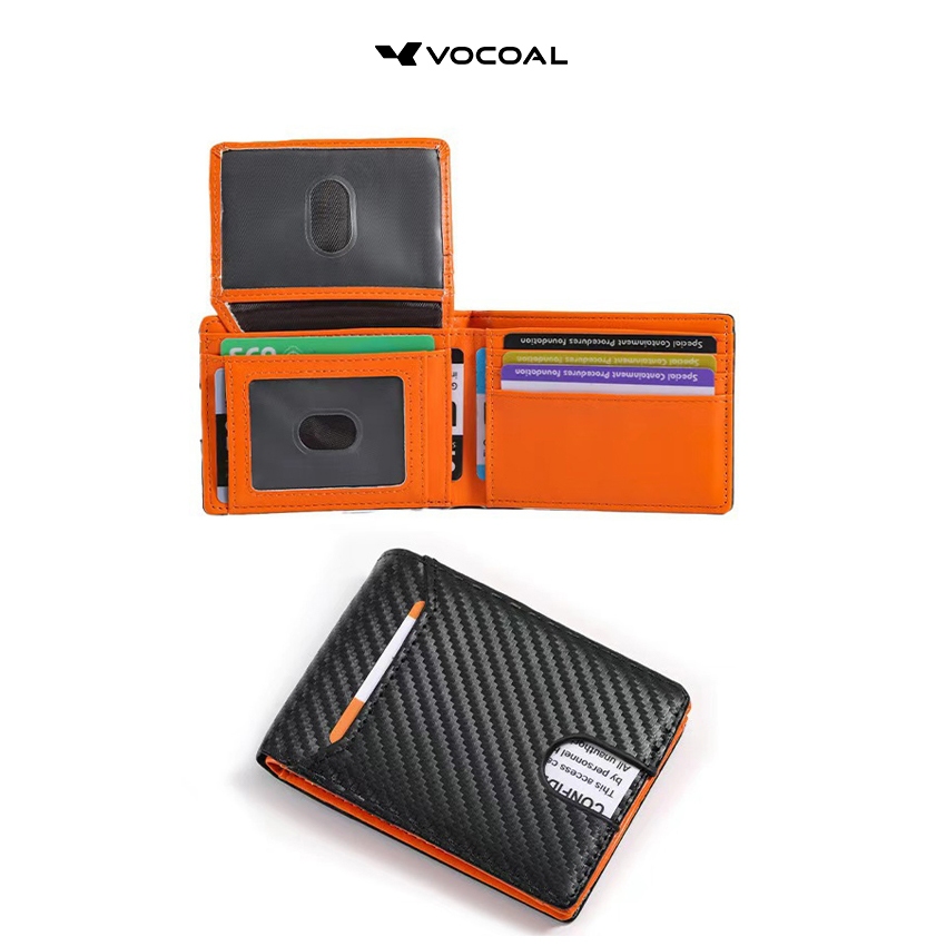 VOCOAL Men's Short Wallet Soft PU Multi-purpose Wallet Multi-Card Pocket ID Credit Card Holder Coin Purse Business Wallet