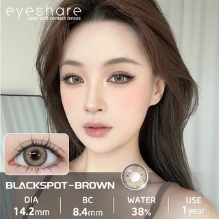Eyeshare รุ่น BLACKSPOT มีค่าสายตา 0.00‑‑6.00 คอนแทคเลนส์สี โทนสีกลมกลืนธรรมชาติ รายปี Dia14.2 สี สีเทา 1คู่