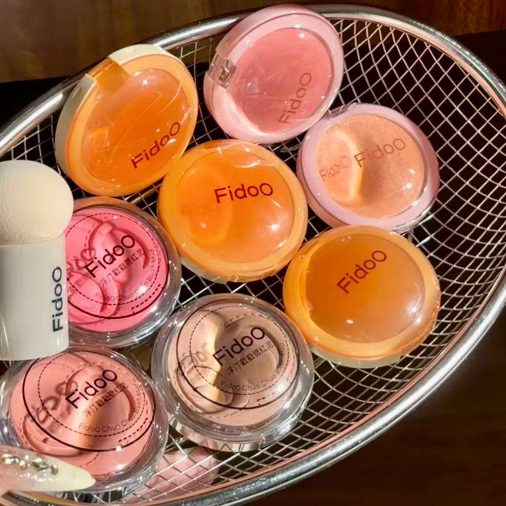 Fidoo fidoo fidoo Stamp Blush Cream Powder Multi-Purpose Soft Mist Matte Natural Shrink Expansion Wa