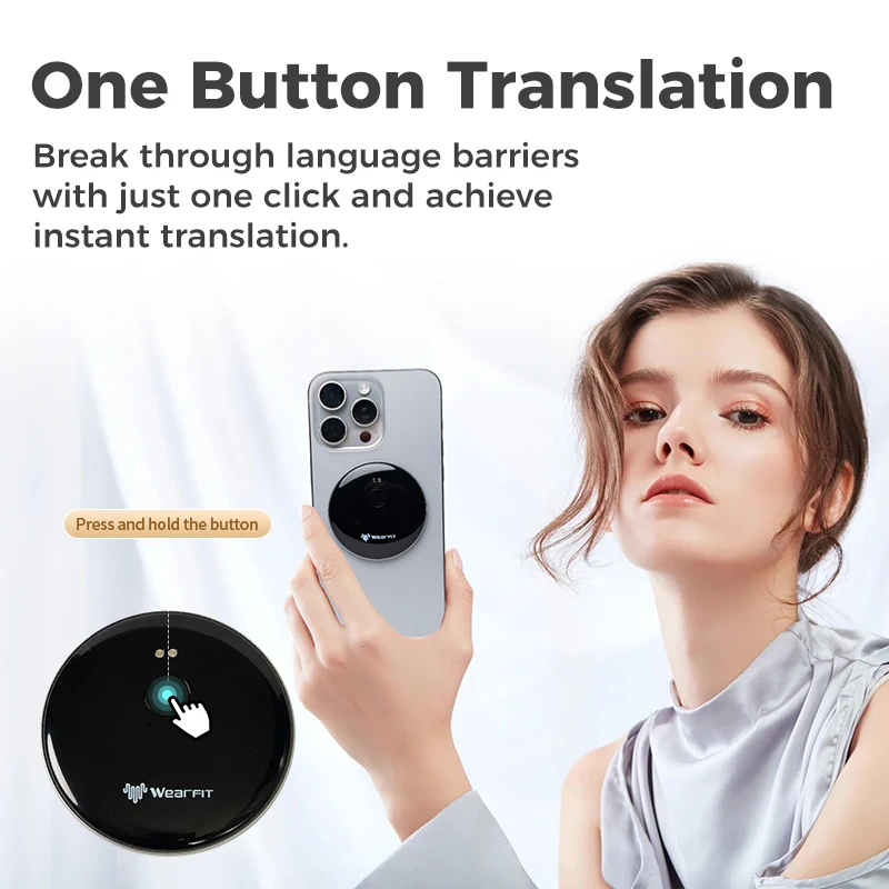 Smart AI Phone Assistant Language Voice Translator พร้อมอุปกรณ์แปลภาษาควบคุม APP เครื่องแปลภาษาด้วยเ