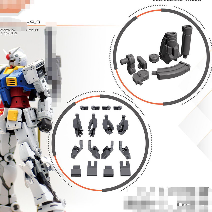 20260811 NewC PARTS เหมาะสําหรับ RGU RG RX78 RX-78-2 2.0 (ไม่รวมชุด)