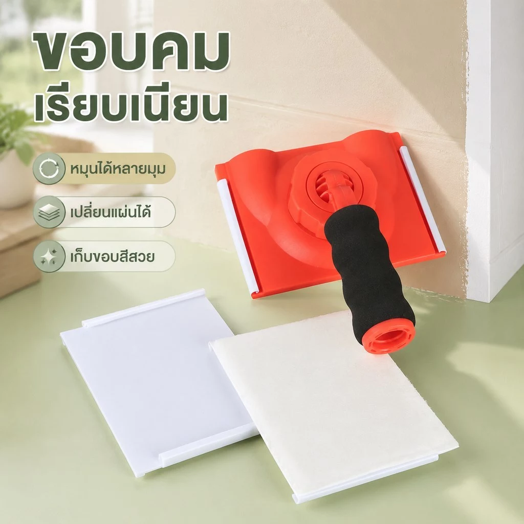 [เอ้า] มืออาชีพน้ํายางสีขอบแปรงมัลติฟังก์ชั่ผนังเพดานมุมจิตรกรรมแปรงสีแยก ที ริมเมอร์ เครื่องมือ [ไทย]