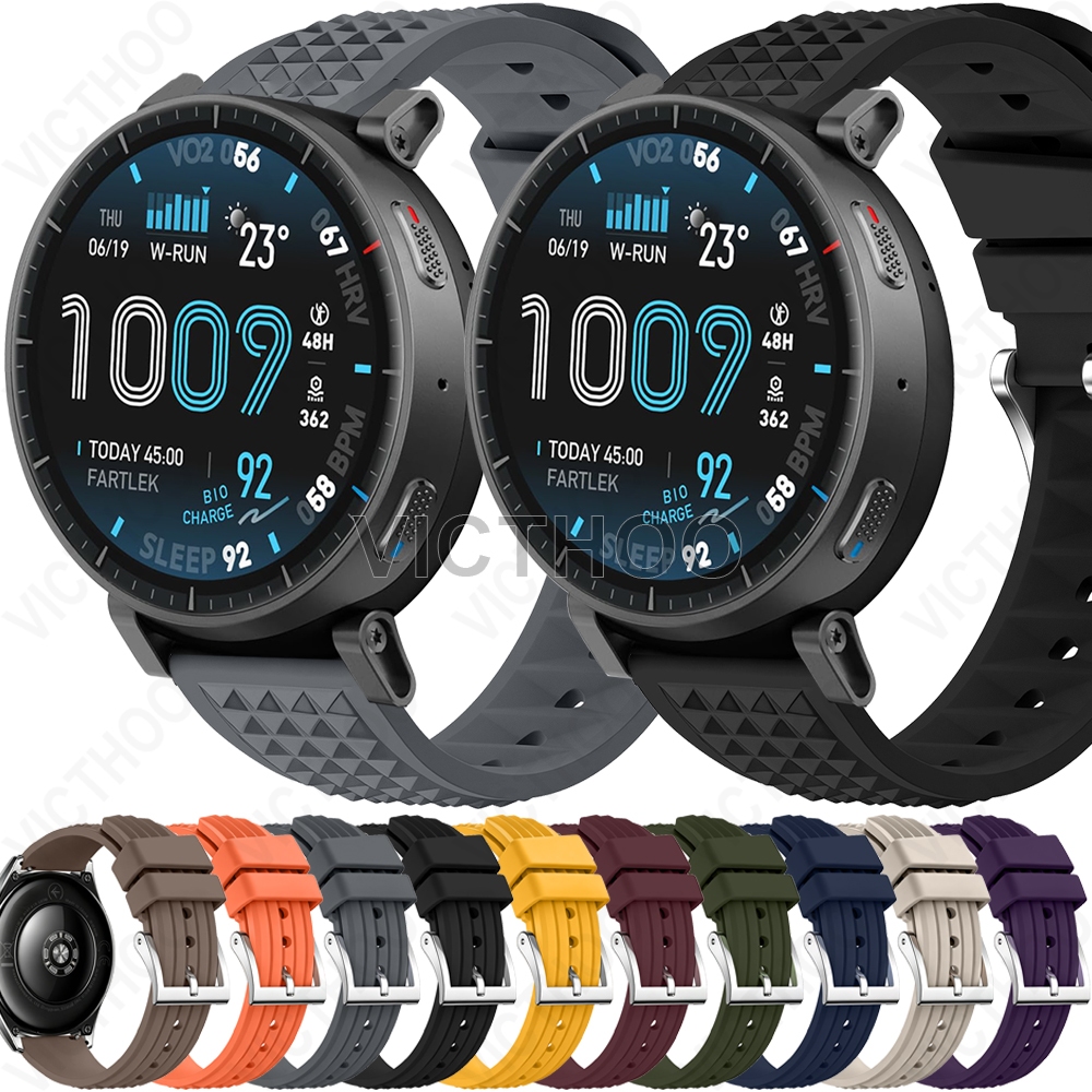 สายรัดซิลิโคนนาฬิกาสปอร์ตอุปกรณ์เสริมสร้อยข้อมือสําหรับ Amazfit Active 2 / Active Max / Active 3 Premium