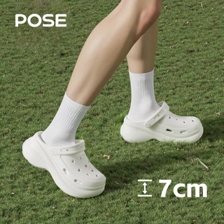 POSE รองเท้าแตะ แพลตฟอร์มหนา 7 ซม. สำหรับผู้หญิง กันลื่น ใส่ไปทะเล ใส่ไปนอกบ้าน เหมาะกับคนตัวเล็ก
