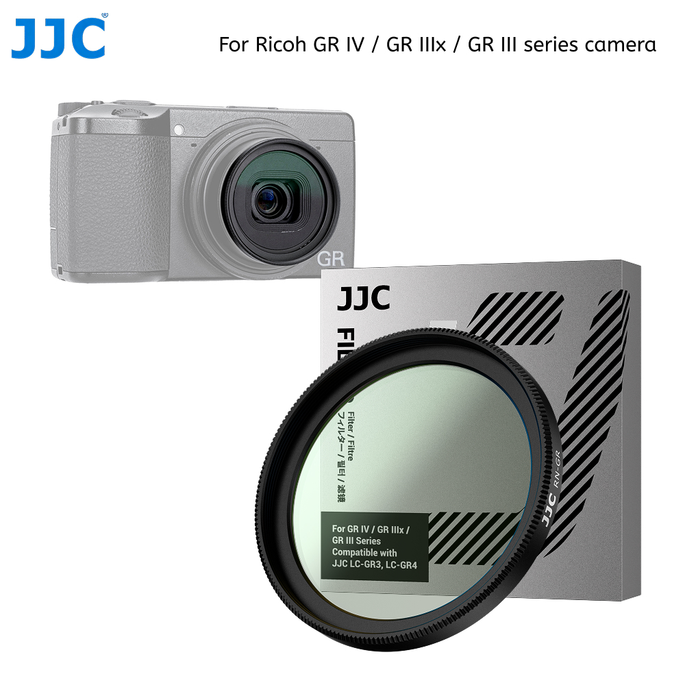 JJC UV Filter สําหรับ Ricoh GR IV GR IIIx GR III GRIV HDF GR4 Monochrome GR3 GR3x HDF, เลนส์อะแดปเตอ