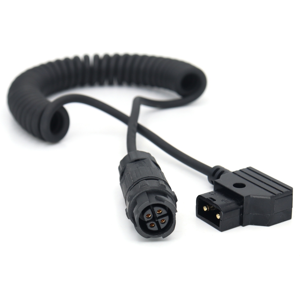 D-Tap to 4-Pin Coiled Power Cable สําหรับ Apture LS 60D LS 60X ไฟ LED