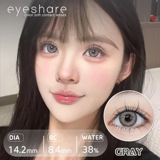 Eyeshare รุ่น BLACKSPOT มีค่าสายตา 0.00‑‑6.00 คอนแทคเลนส์สี โทนสีกลมกลืนธรรมชาติ รายปี Dia14.2 สี สีเทา 1คู่