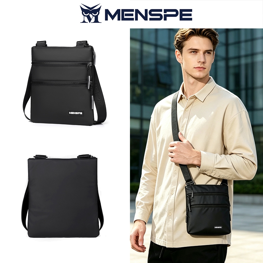MENSPE กระเป๋าสะพายข้างผู้ชาย มินิกันน้ำ ใช้งานได้หลายโอกาส ใส่โทรศัพท์ได้