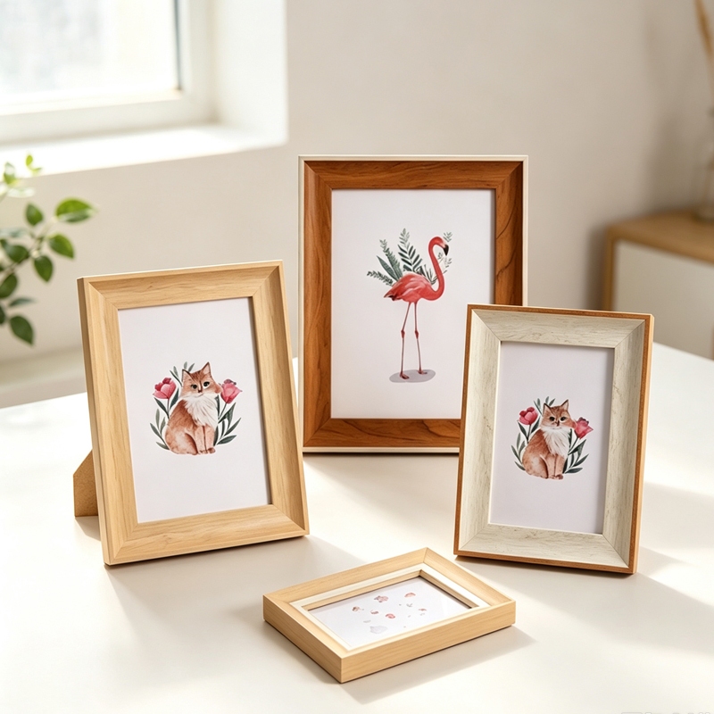 เฟรมรูปลายไม้ 3R 4R 5R 6R 8R 10R A4 สไตล์มินิมอล หลายสี ตั้งโต๊ะ แขวนผนัง ใส่รูปคู่รัก รูปที่ระลึก เด็ก ภาพวาด ประดับ ตกแต่งบ้าน เหมาะเป็นของขวัญของฝาก