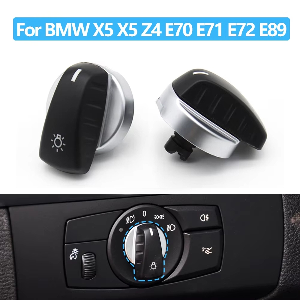 รถไฟหน้าสวิทช์หมุนปุ่มลูกบิดสําหรับ BMW X5 X6 Z4 E70 E71 E72 E89 2007-2013
